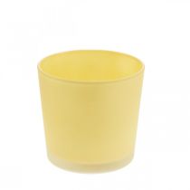 Product Glass flower pot yellow decorative glass tub Ø11.5cm H11cm