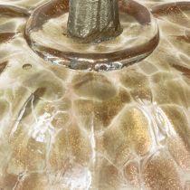Product Glass pumpkin table decoration, autumn pumpkin, glass and metal, 14cm high, 2 pieces