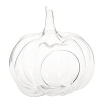 Product Glass pumpkin with opening, autumn decoration pumpkin, clear, Ø21 cm, H20 cm
