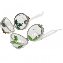 Product Christmas tree balls glass to fill holly Ø6cm 2pcs