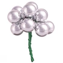Product Glass balls silver on wire mirror berries Ø20mm 140 pcs