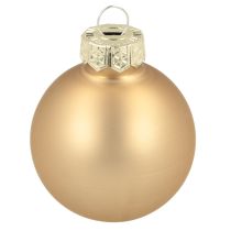 Product Glass balls Christmas balls glass gold rose Ø4cm 24 pcs
