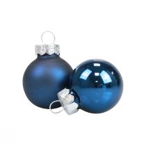 Mini Christmas balls glass blue glass balls Ø2.5cm 20pcs