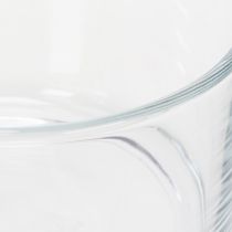 Product Clear glass bowl, small bowl for versatile glass decorations, flowers, succulents and candles, 13cm