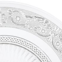 Product Glass plate on foot Flat glass bowl with pattern Clear Ø25cm