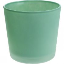 Glass flower pot green planter glass tub Ø11.5cm H11cm