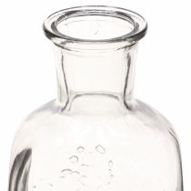 Product Glass vase bottle vase with motif vase glass clear H19cm 2pcs