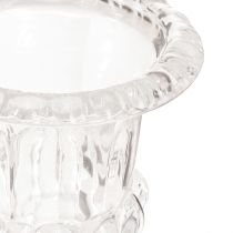 Product Glass Vase Small Vase with Base Clear Retro Ø11cm H14cm