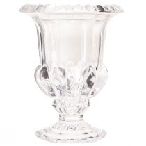 Product Glass Vase Small Vase with Base Clear Retro Ø11cm H14cm
