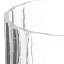 Product High-quality glass vase for decorative arrangement in modern homes, 24cm