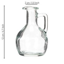 Product Mini vase/water jug with handle for the dining table at home, decorative and functional, 12cm, 6 pieces