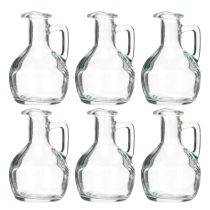 Product Mini vase/water jug with handle for the dining table at home, decorative and functional, 12cm, 6 pieces