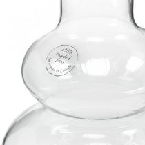 Product Glass vase round flower vase decorative vase clear glass Ø16cm H23cm
