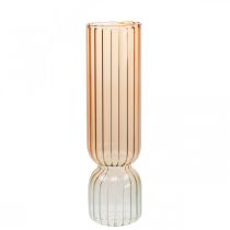 Product Glass Vase Decorative Vase Brown Clear Mini Vase Ø5cm H18cm