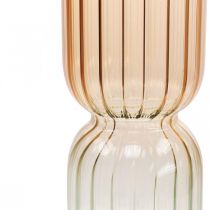 Glass Vase Decorative Vase Brown Clear Mini Vase Ø5cm H18cm