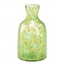 Product Glass vase glass decorative flower vase green yellow Ø10cm H18cm