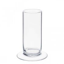 Product Glass vase with foot Clear Ø6cm H15cm