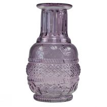 Product Glass vases mini vases light purple purple retro style H13cm 2pcs