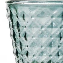 Cup glass with foot, glass lantern Ø11cm H15.5cm