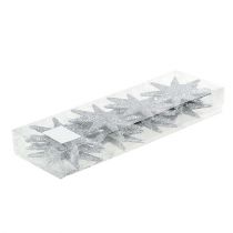 Product Glitter star silver Ø10cm 12 pcs