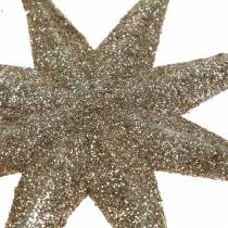 Product deco star Glitter Champagne 10cm 12pcs