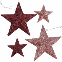 Product Glitter star pink mix 9.5/5cm 18 pcs