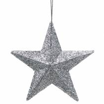 Product Glitter star silver 9.5/5cm 18 pcs