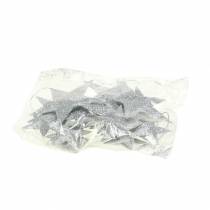 Product Glitter star silver 9.5/5cm 18 pcs