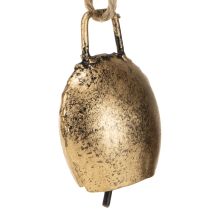 Product Bells Christmas tree decorations metal vintage gold 5 cm 8 pieces