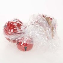 Product Set of 3 Red Metal Bells with Jute String – 14/12/8cm