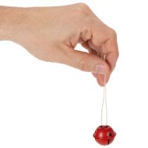 Product Red Metal Star Pattern Bell Ornaments 3cm, Set of 9