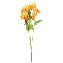 Product Artificial Gloriosa Flowers in Vibrant Orange with Long Stems, 80cm, Set of 3