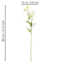 Product Artificial Gloriosa Flower White and Yellow Decorative Stem 80cm Set of 3