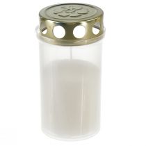 Product Grave candles white gold Ø5.5cm H11.5cm 24 hours 12 pcs