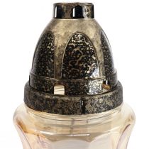 Product Grave light glass tendrils roses H26cm Ø12cm tinted gold 24–30h