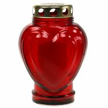 Product Grave light heart red 11.5cm x 8.5cm H17.5cm 4 pcs