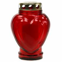 Product Grave light heart red 11.5cm x 8.5cm H17.5cm 4pcs