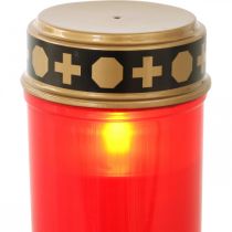 LED grave light red battery operated timer Ø6.5cm H12.5cm