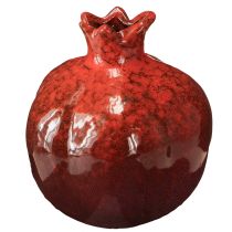 Product Pomegranate decorative vase ceramic red brown Ø10.5cm H12cm