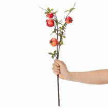 Product Artificial Pomegranate Branch, 68 cm, Red Fruit for Table Decoration
