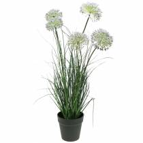 Product Artificial grasses and flowers in a pot Purple 70cm