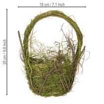 Product Easter basket, natural design, hand basket for festive home decoration, 25cm