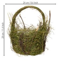 Product Decorative basket, grass weave, natural Easter decoration basket, gift basket, 29cm