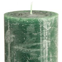 Product Set of 2 pillar candles, dark green, 85x200mm – Elegant, long-lasting decorative candles for an atmospheric ambiance