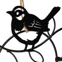 Product Hanging decoration metal decoration birds black feeding station 18×22.5cm 3 pieces