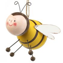 Product Hanging decoration bees decoration deco hanger wood metal 9.5cm 2pcs