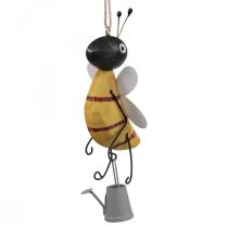 Product Hanging decoration window decoration bee wood metal decoration figure 10cm 4pcs