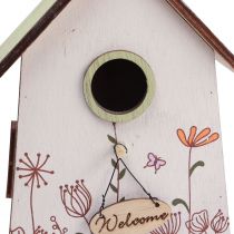 Product Hanging decoration spring decoration birdhouse decoration nesting box green white 19cm