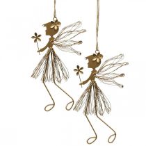Hanging decoration metal elf fairy spring decoration 17.5×2×12.5cm 4pcs