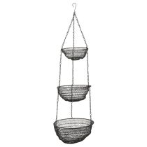 Product Hanging basket 3 tiers wire basket for hanging Ø30.5cm H100cm